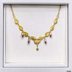 GOLD NECKLACE-(WGT: 0.683 GM APPROX) BIS CERTIFIED HUID HALLMARK 375 9KT GOLD NECKLACE 1 PIECE FOR WOMEN WITH FREE ADJUSTABLE TASSEL. (9JYM5X)