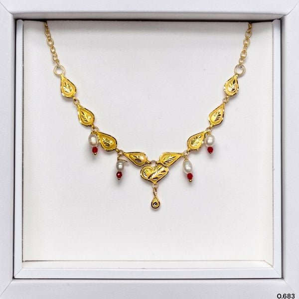 GOLD NECKLACE-(WGT: 0.683 GM APPROX) BIS CERTIFIED HUID HALLMARK 375 9KT GOLD NECKLACE 1 PIECE FOR WOMEN WITH FREE ADJUSTABLE TASSEL. (9JYM5X)