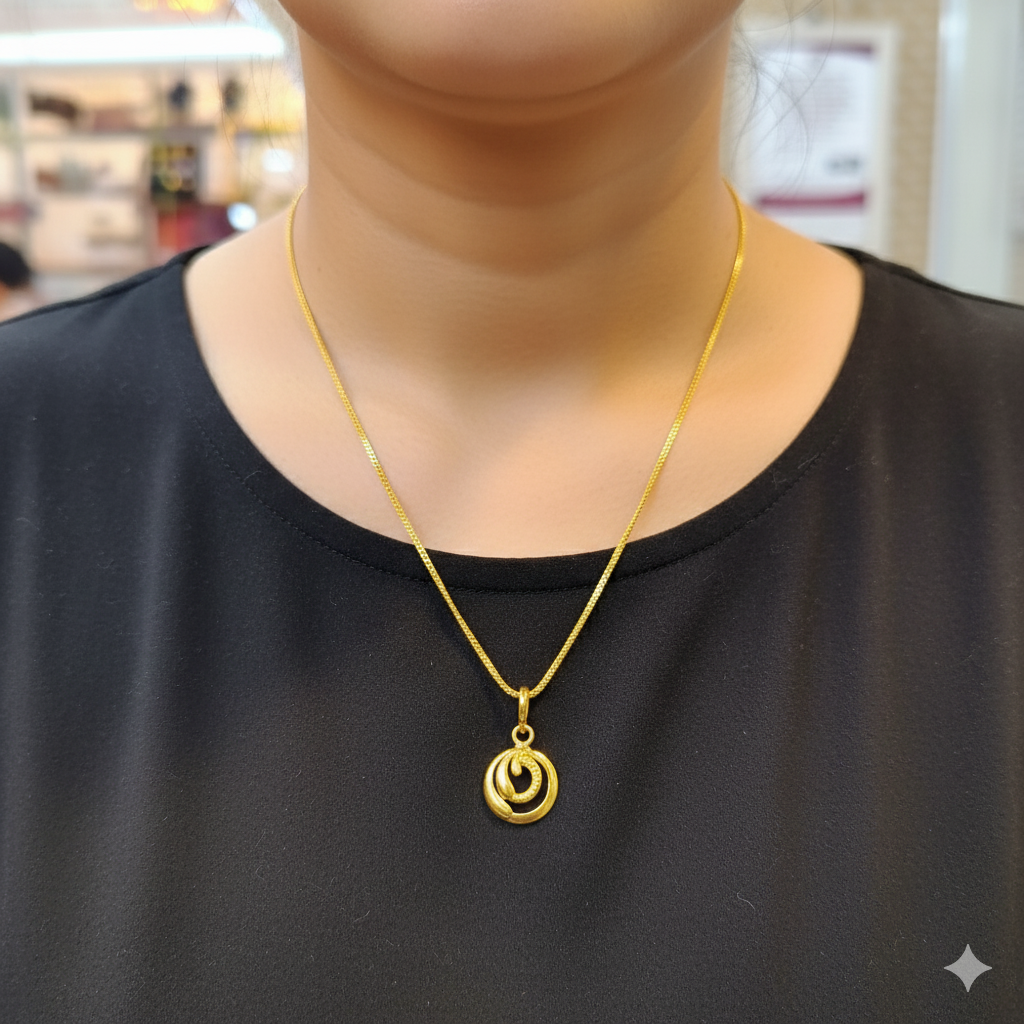 (GLC9) TRJ WGT: 0.550 GM APPROX BIS CERTIFIED HUID HALLMARK 9KT GOLD LOCKET FOR WOMEN 1 PIECE  FOR REGULAR USE CHAIN NOT INCLUDED.