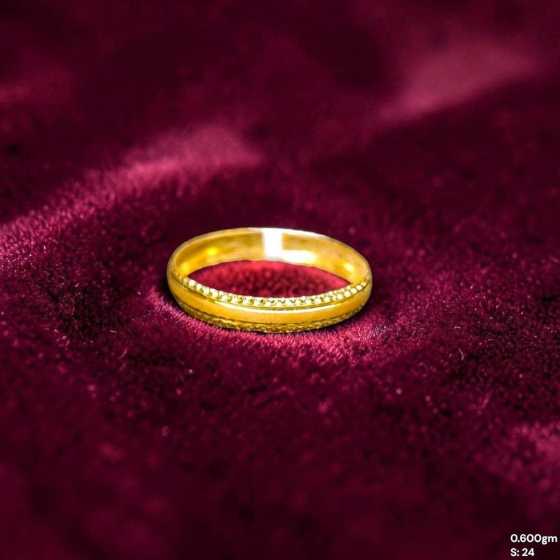 LADIES RING- (SIZE: 24) WGT: 0.600 GM APPROX BIS CERTIFIED HUID HALLMARK 9KT GOLD THUMB RING FOR UNISEX 1 PIECE.(WJUGZ2)