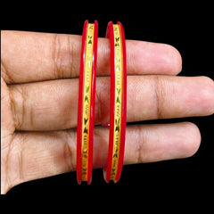 GPB22K- (SIZE-26) WGT: 1.690 GM APPROX BIS CERTIFIED HUID HALLMARK 916 22KT GOLD POLA BADHANO 1 PAIR FOR WOMEN.
