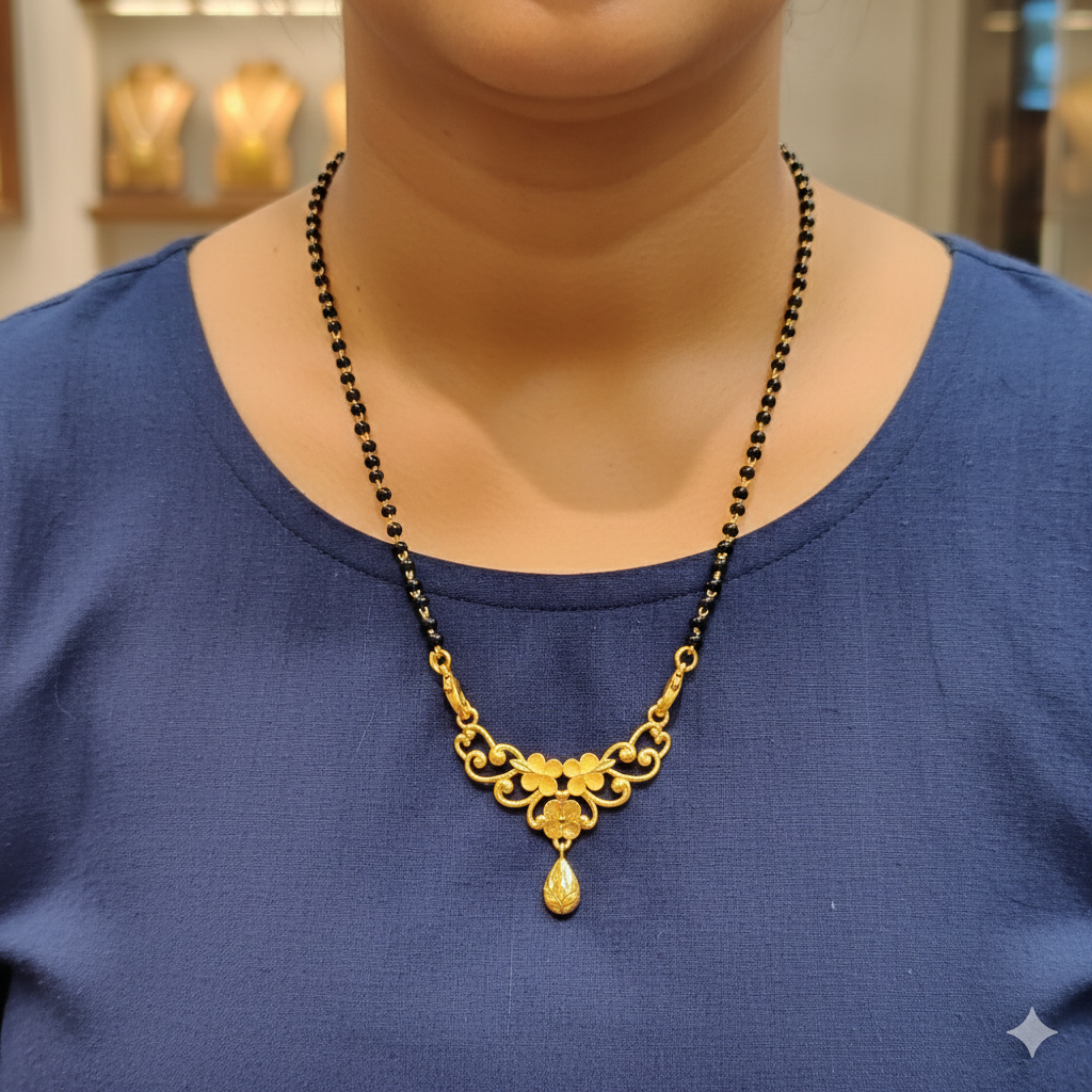 (GPM9) TRJ WGT: 1.210 GM APPROX BIS CERTIFIED HUID HALLMARK 9KT GOLD PENDANT FOR WOMEN 1 PIECE FOR REGULAR USE.