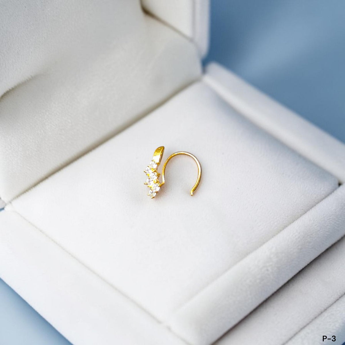 GOLD NOSEPIN- (WGT: 0.250 GM APPROX) BIS CERTIFIED HUID HALLMARK 375 9KT GOLD NOSEPIN 1 PIECE FOR WOMEN (FOR REGULAR USE). SOLD ON MRP.