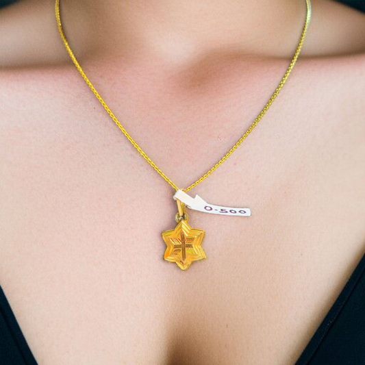 (GLKD) LOCKET WGT: 0.500 GM APPROX KDM GOLD LOCKET 1 PIECE (50 TONCH) WITH ADJUSTABLE TASSEL FOR GIFTING PURPOSE (CHAIN NOT INCLUDED).