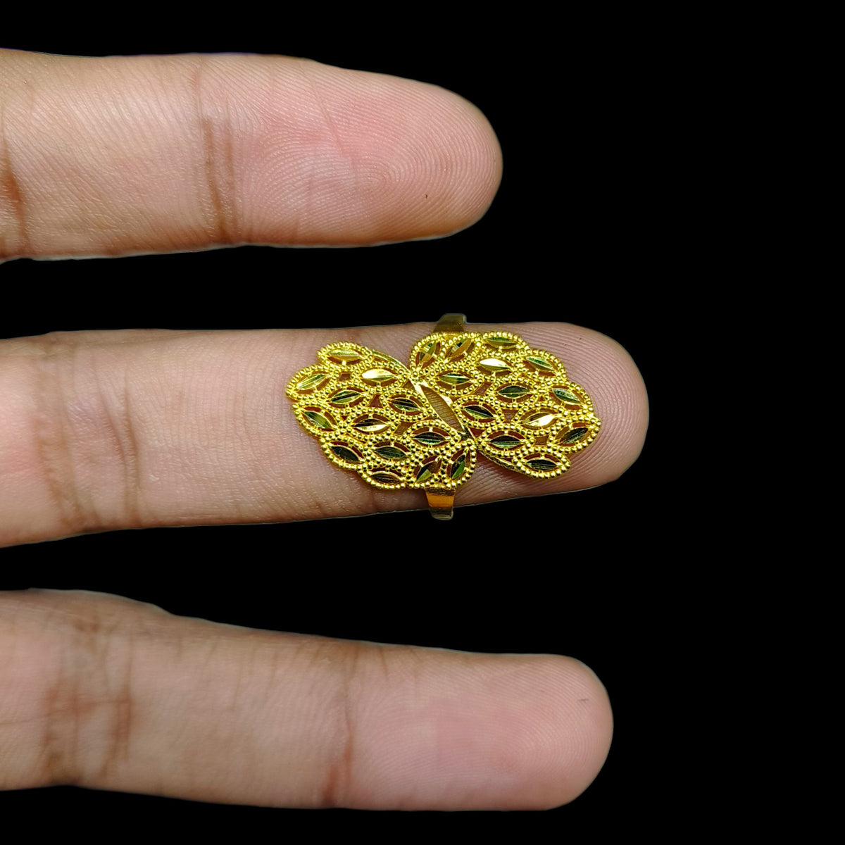LADIES RING (J5D9FV)-(SIZE: 16) WGT: 2.080 GM APPROX BIS CERTIFIED HUID HALLMARK 375 9KT GOLD RING FOR WOMEN 1 PIECE.