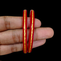 GPB22K- (17YINW)-(5WBSP9)-(SIZE-25) WGT: 0.880 GM APPROX BIS CERTIFIED HUID HALLMARK 916 22KT GOLD POLA BADHANO 1 PAIR FOR WOMEN.