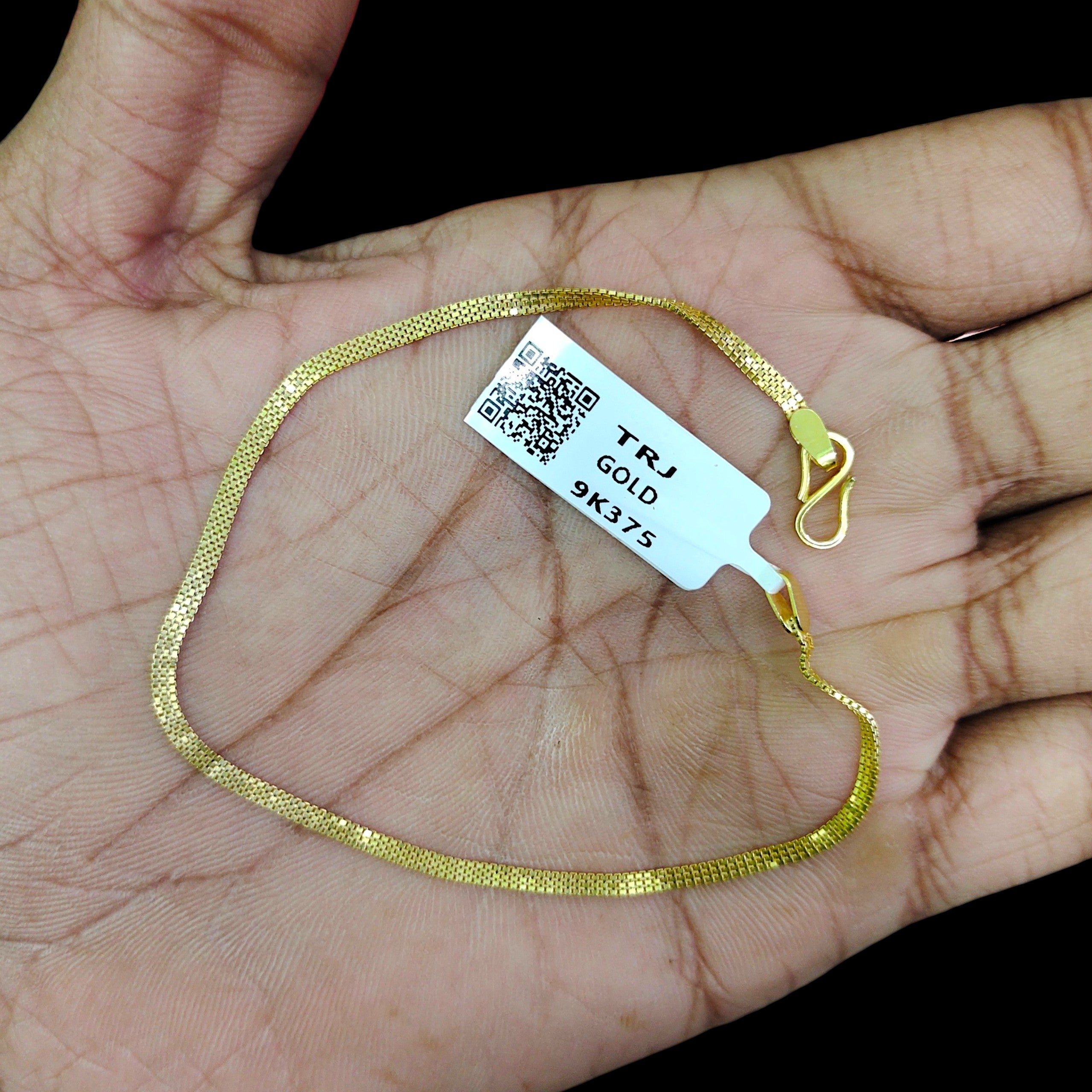 GOLD WRISTLET- 8" (WGT: 2.020 GM APPROX) BIS CERTIFIED HUID HALLMARK 375 9KT GOLD WRISTLET FOR GENTS.