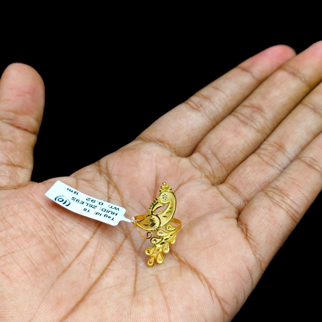LADIES RING- (SIZE: 10) WGT: 0.920 GM APPROX BIS CERTIFIED HUID HALLMARK 9KT GOLD FINGER RING FOR WOMEN 1 PIECE