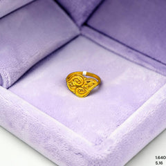 LADIES RING- (5WL1KS)-(SIZE: 16 ) WGT: 1.640 GM APPROX BIS CERTIFIED HUID HALLMARK 916 22KT GOLD RING FOR WOMEN 1 PIECE.