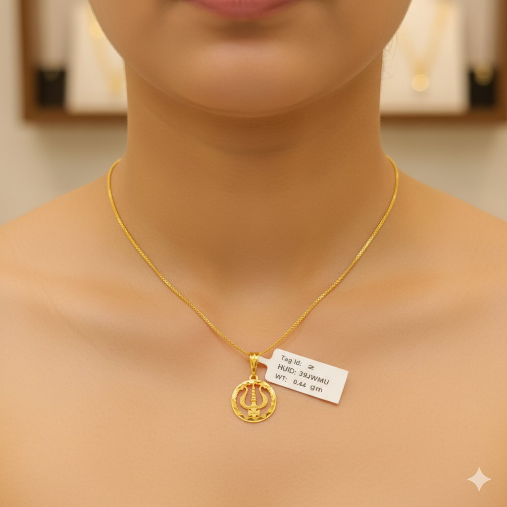 (GLC22) LOCKET WGT: 0.440 GM APPROX BIS CERTIFIED HUID HALLMARK 916 22KT GOLD LOCKET 1 PIECE FOR UNISEX. (CHAIN NOT INCLUDED).