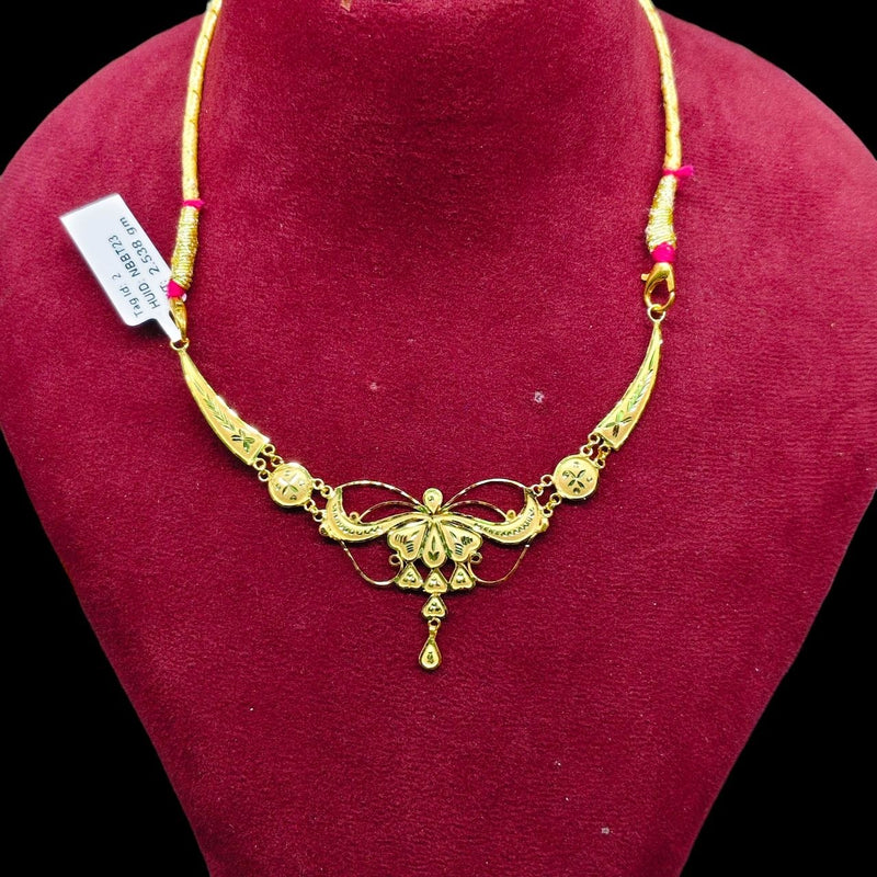 GCN9K-(WGT: 2.538 GM APPROX) BIS CERTIFIED HUID HALLMARK 9KT GOLD NECKLACE 1 PIECE FOR WOMEN.(NBBT23)