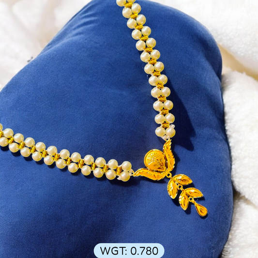 BIS CERTIFIED WGT: 0.780 GM APPROX HUID HALLMARK 916 22KT GOLD MOTI PENDANT 1 PIECE FOR YOUR BEAUTIFUL WIFE.