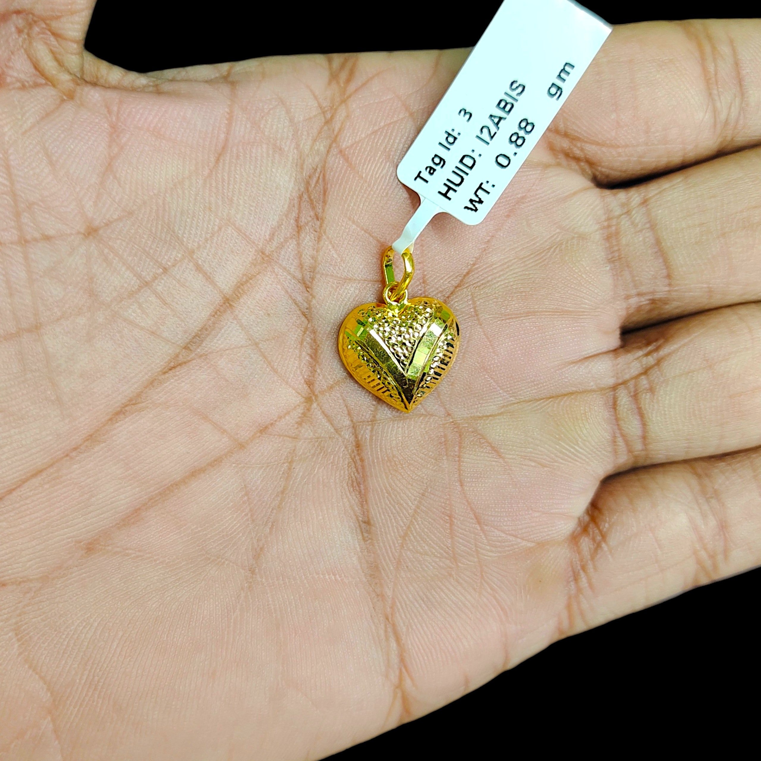 GOLD LOCKET- WGT: 0.880 GM APPROX BIS CERTIFIED HUID HALLMARK 916 22KT GOLD LOCKET 1 PIECE (SINGLE LOOP) FOR CHAIN.
