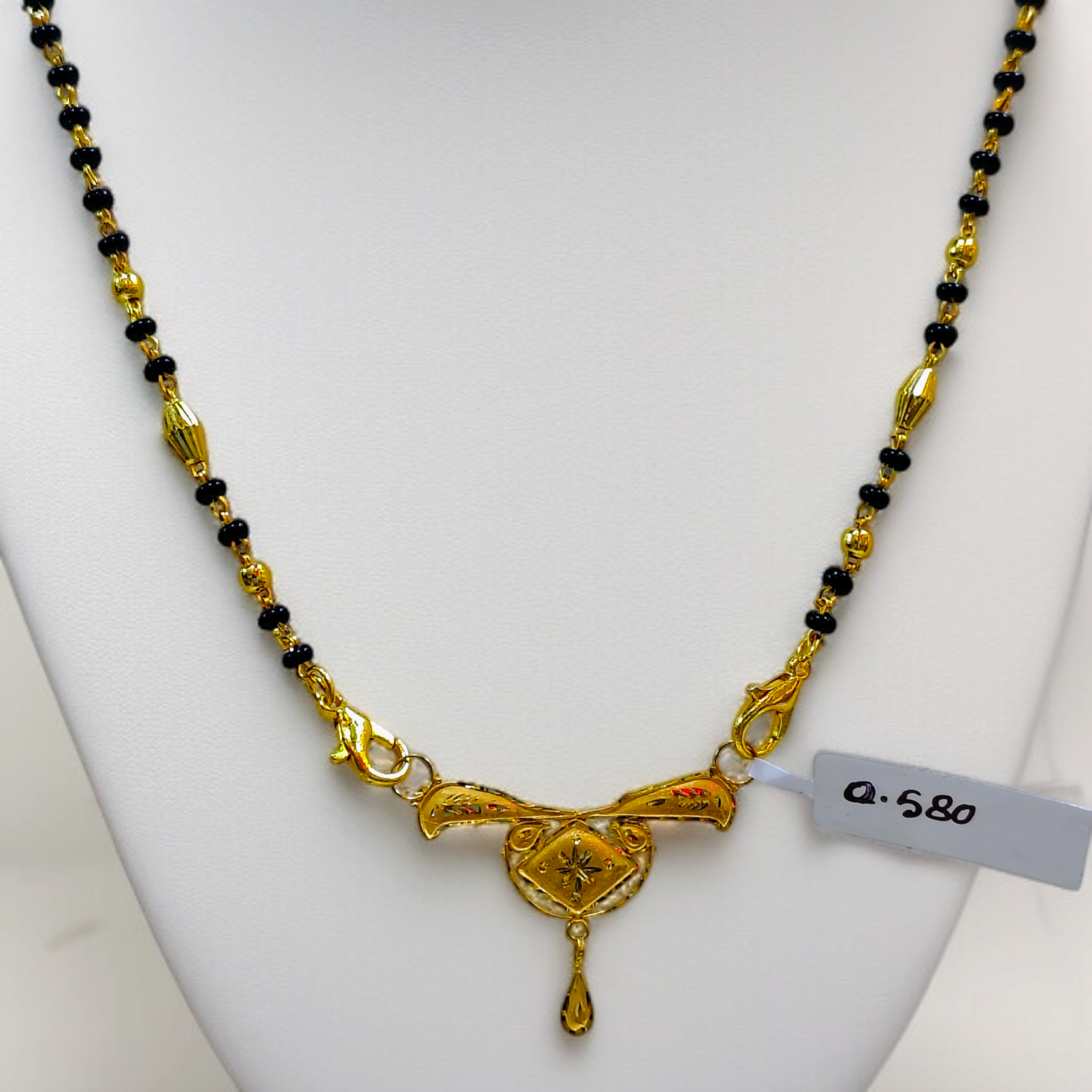 (GPM) TRJ WGT: 0.580 GM APPROX KDM GOLD PENDANT WITH MANGALSUTRA & ADJUSTABLE TASSEL 1 PIECE (50 TONCH) FOR BEST GIFT IN MARRIAGE.