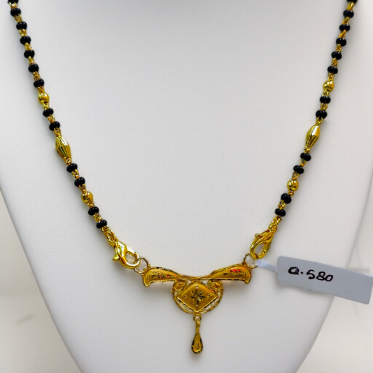 TRJ WGT: 0.580 GM APPROX KDM GOLD PENDANT WITH MANGALSUTRA & ADJUSTABLE TASSEL 1 PIECE (50 TONCH) FOR BEST GIFT IN MARRIAGE.