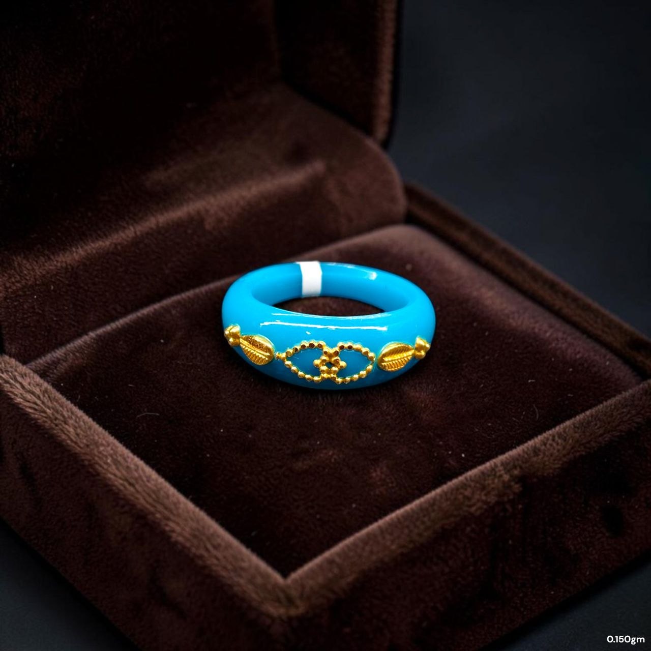 POLA RING-SIZE 9 (WGT: 0.150 GM APPROX) CERTIFIED BIS HALLMARK 916 22KT GOLD POLA RING 1 PIECE (BEST FOR DAILY WEAR OR GIFTING YOUR LOVE ONE).