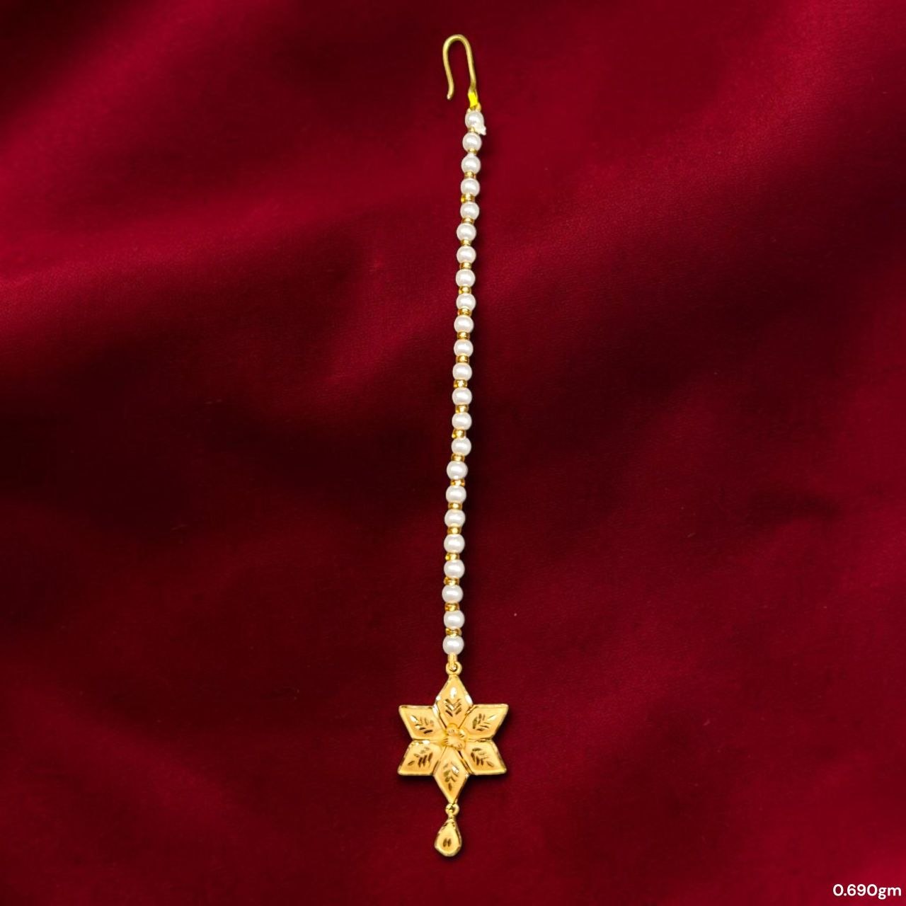 GOLD TICKLY- BIS CERTIFIED WGT: 0.690 GM APPROX HUID HALLMARK 916 22KT GOLD TICKLY (MANGTIKA) 1 PIECE FOR MARRIAGE.