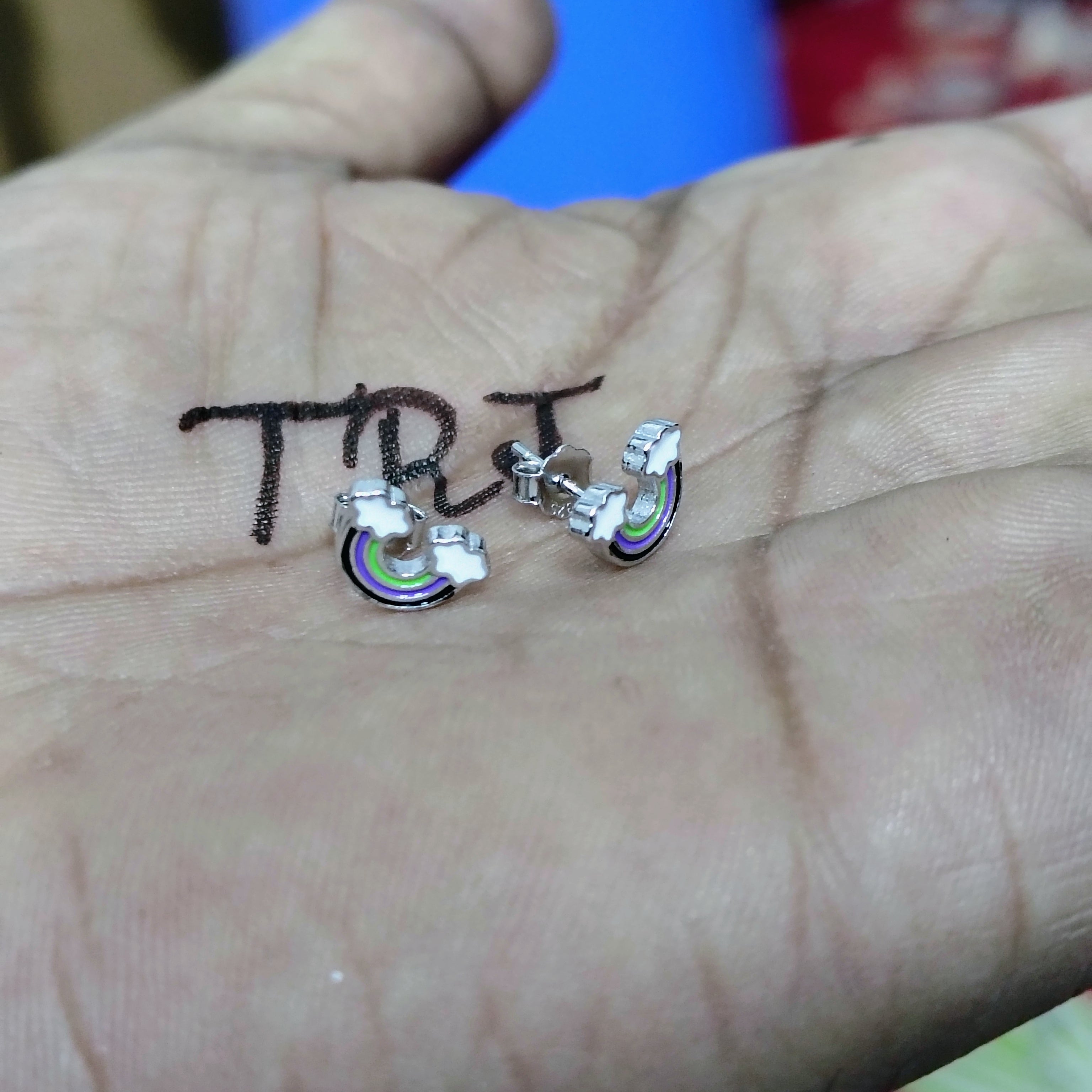 SILVER STUD - STERLING 925 HALLMARK SILVER STUD EARRINGS FOR WOMEN (1 PAIR) FOR REGULAR WEAR (SOLD ON MRP).