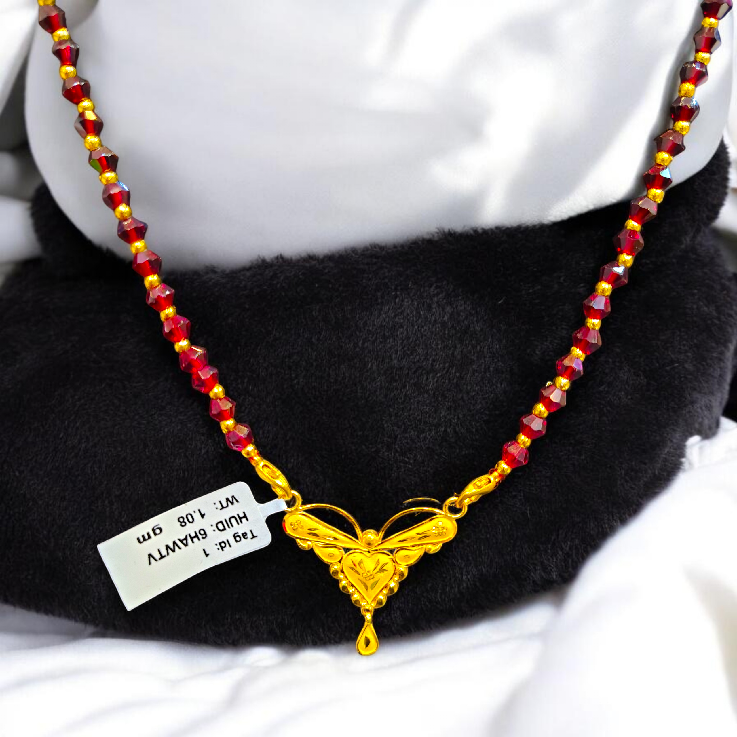 GOLD PENDANT- WGT: 1.080 GM APPROX 22KT HUID HALLMARK GOLD PENDANT MANGALSUTRA 1 PIECE WITH TASSEL.