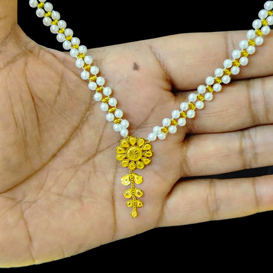 (GMP22) BIS CERTIFIED WGT: 0.880 GM APPROX HUID HALLMARK 916 22KT GOLD MOTI PENDANT 1 PIECE FOR YOUR BEAUTIFUL WIFE.