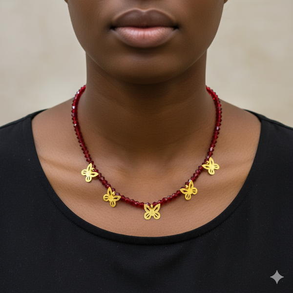 GCS22K- WGT: 1.330 GM APPROX HUID HALLMARK 22KT GOLD MOTI SELIHAR 1 PIECE WITH ADJUSTABLE TASSEL.