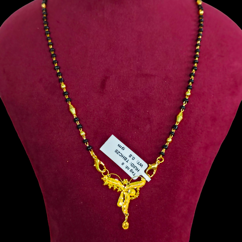 GOLD PENDANT- WGT: 0.800 GM APPROX 22KT HUID HALLMARK GOLD PENDANT MANGALSUTRA 1 PIECE WITH TASSEL.