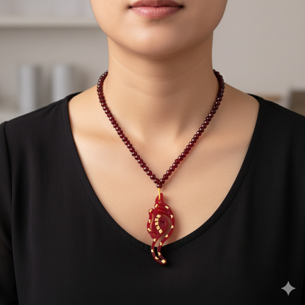 (GPL) GANESH DESIGN BIS CERTIFIED HUID HALLMARK 9KT GOLD POLA PENDANT (MINI) 1 PIECE WITH ADJUSTABLE TASSEL (BEST FOR GIFT) APPROX WGT: 0.120 GM SOLD ON MRP BY RAJLAXMI.