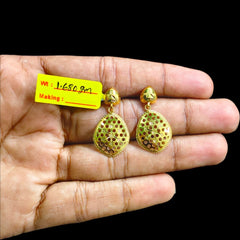 GOLD EARRINGS- WGT: 1.680 GM APPROX BIS CERTIFIED HUID HALLMARK 9KT GOLD EARRINGS 1 PAIR FOR WOMEN (BEST FOR GIFT IN MARRIAGE).