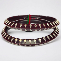 SILVER POLA- COFFEE LITE KANKAN DESIGN 995 ORIGINAL SILVER POLA BANGLES FOR WOMEN 1 PAIR - SOLD AS MRP BY RAJLAXMI.