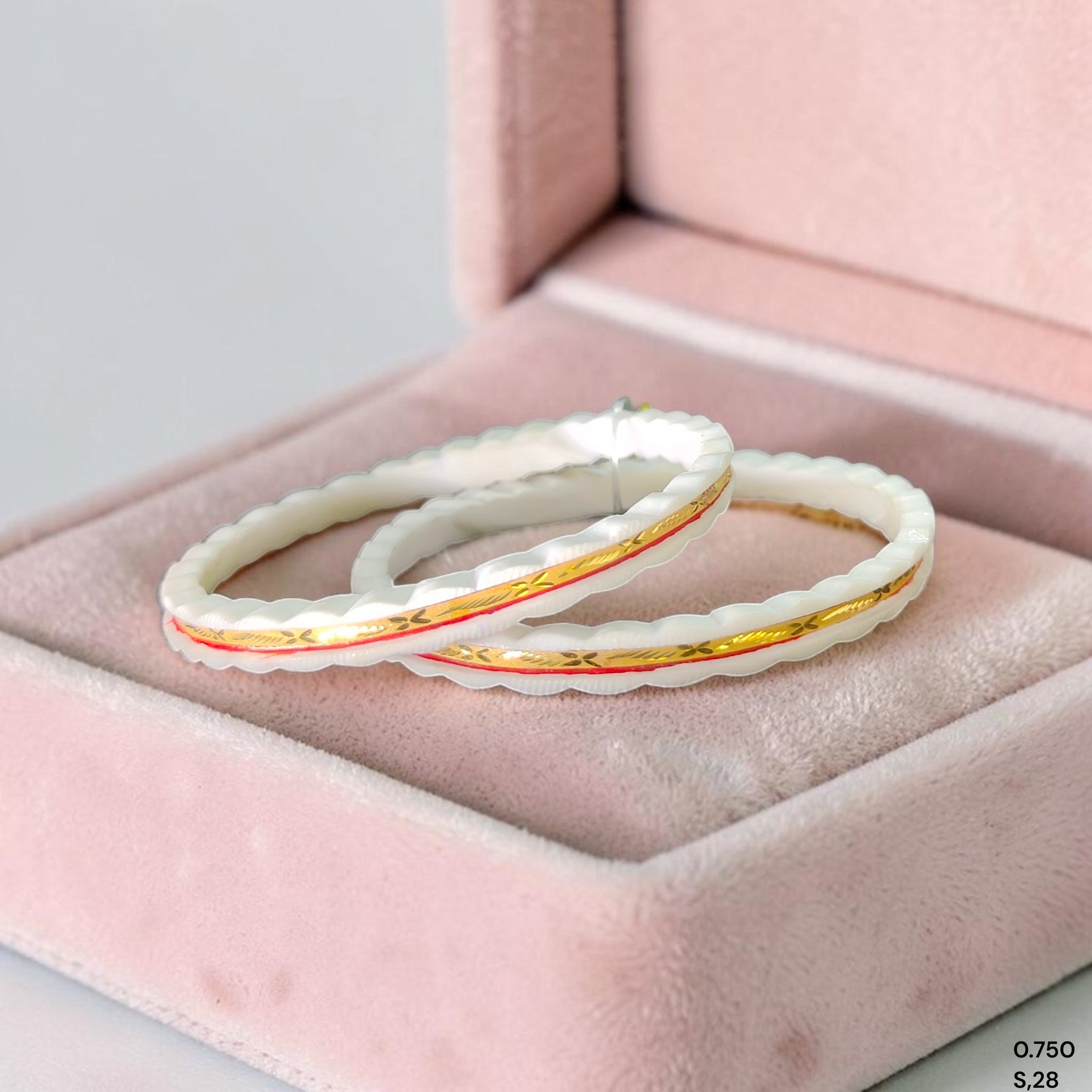 GSB9K- SIZE:28 (WGT: 0.750 GM APPROX) BIS CERTIFIED HUID HALLMARK 375 9KT GOLD SAKHA BADHANO 1 PAIR FOR WOMEN (CHILA PATH DESIGN) NOT FOR REGULAR USE.