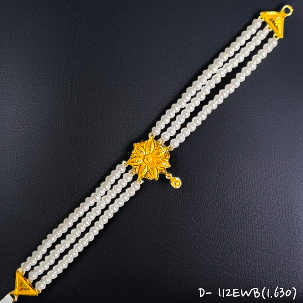 (GCN) TRJ I12EWB WGT: 1.630 GM APPROX 22KT HALLMARK HUID GOLD MOTI CHOKER 1 PIECE WITH ADJUSTABLE TASSEL.