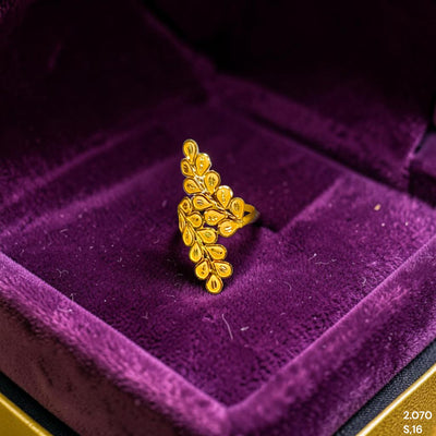 LADIES RING- (HHCK1K)-(SIZE: 16 ) WGT: 2.070 GM APPROX BIS CERTIFIED HUID HALLMARK 916 22KT GOLD RING FOR WOMEN 1 PIECE.