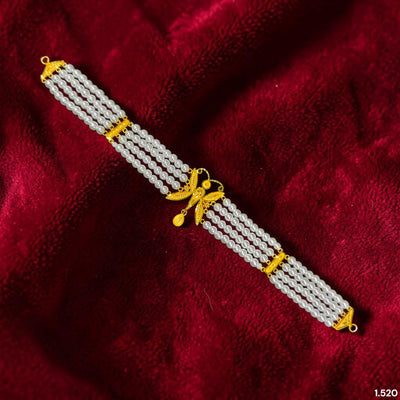 GMC22K- (BS1HZL) (WGT: 1.520 GM APPROX) BIS HALLMARK CERTIFIED 916 22KT GOLD MOTI CHOKER 1 PIECE  WITH ADJUSTABLE TASSEL FOR GIFT IN MARRIAGE.