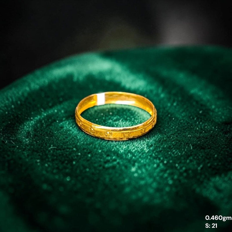 LADIES RING- (SIZE: 21) WGT: 0.460 GM APPROX BIS CERTIFIED HUID HALLMARK 9KT GOLD THUMB RING FOR UNISEX 1 PIECE.(K35JLF)