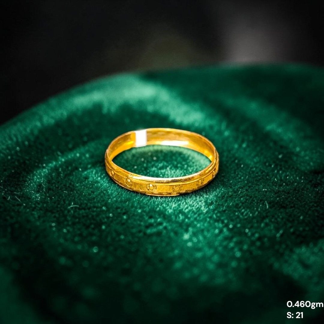 LADIES RING- (SIZE: 21) WGT: 0.460 GM APPROX BIS CERTIFIED HUID HALLMARK 9KT GOLD THUMB RING FOR UNISEX 1 PIECE.(K35JLF)