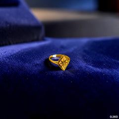 BABY JEWELLERY- TRJ (E742VQ) (WGT: 0.260 GM APPROX) 375 9KT HUID HALLMARK GOLD BABY FINGER RING 1 PIECE FOR RICE CEREMONY & BIRTHDAY.