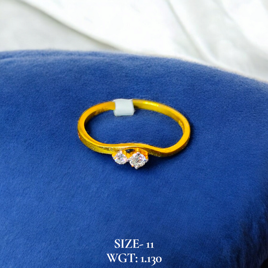 RAJLAXMI DIAMOND JEWELLERY (SIZE:11) - WGT: 1.130 GM - NATURAL DIAMOND (0.08 CENT) HUID HALLMARK 18KT DIAMOND FINGER RING FOR WOMEN WITH CERTIFICATE OF AUTHENTICITY BY ZORBA (DESIGN NO: LRAP4994).