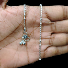 SILVER PAYEL- (A38) (WGT: 9.100 GM APPROX) 625 SILVER PAYEL (ANKLET) 1 PAIR LENGTH: 9