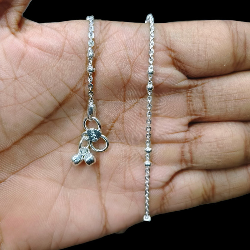SILVER PAYEL- (A38) (WGT: 9.100 GM APPROX) 625 SILVER PAYEL (ANKLET) 1 PAIR LENGTH: 9