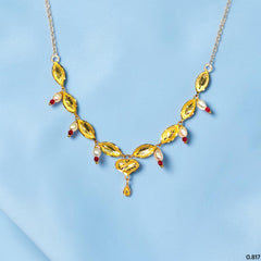 GOLD NECKLACE-(WGT: 0.817 GM APPROX) BIS CERTIFIED HUID HALLMARK 375 9KT GOLD NECKLACE 1 PIECE FOR WOMEN WITH FREE ADJUSTABLE TASSEL. (T7E79U)