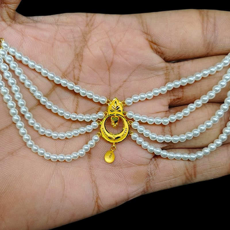 GOLD MOTI HAR- (FHRPTA)-(WGT: 1.380 GM APPROX) CERTIFIED BIS HALLMARK HUID 22KT GOLD MOTI NECKLACE 1 PIECE WITH ADJUSTABLE TASSEL.
