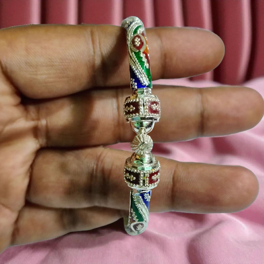 RAJLAXMI (SIZE 25) HALLMARK 925 SILVER BALA (MANIPUR DESIGN) APPROX WGT: 16.930 GM (1 PIECE) FOR REGULAR USE FOR WOMEN.