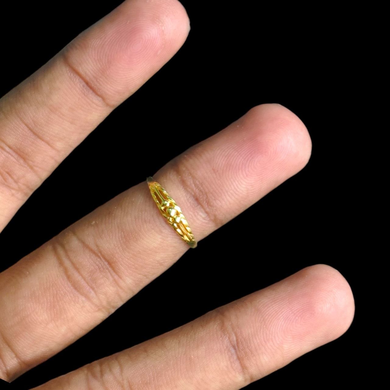 LADIES RING- (SIZE: 11) WGT: 0.770 GM APPROX 14KT HALLMARK GOLD RING FOR WOMEN 1 PIECE.