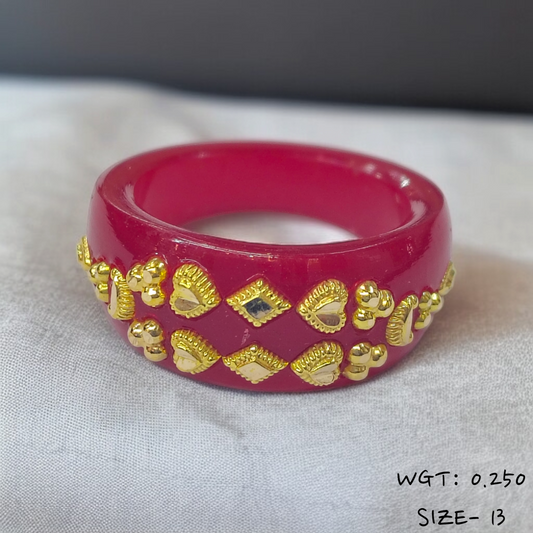 (GPR) TRJ (SIZE: 13) WGT: 0.250 GM APPROX (50 TONCH) KDM GOLD POLA RING FOR WOMEN 1 PIECE FOR GIFT (SOLD ON MRP)