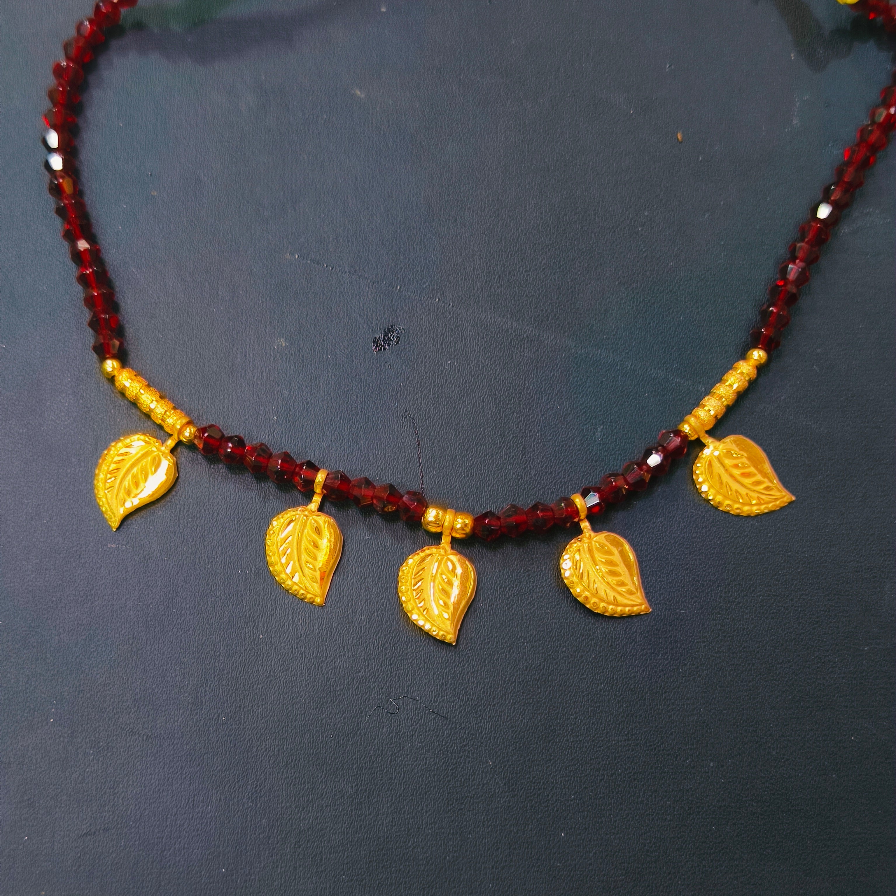 STOP TO SHOP OFFER (RP) WGT: 0.930 GM APPROX KDM GOLD SELIHAR SUPER PETAL DESIGN 1 PIECE WITH ADJUSTABLE TASSEL (50 TONCH) FOR GIFT PURPOSE.