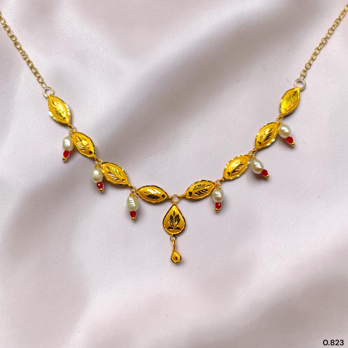 GOLD NECKLACE-(WGT: 0.823 GM APPROX) BIS CERTIFIED HUID HALLMARK 375 9KT GOLD NECKLACE 1 PIECE FOR WOMEN WITH FREE ADJUSTABLE TASSEL. (LSI8MG)