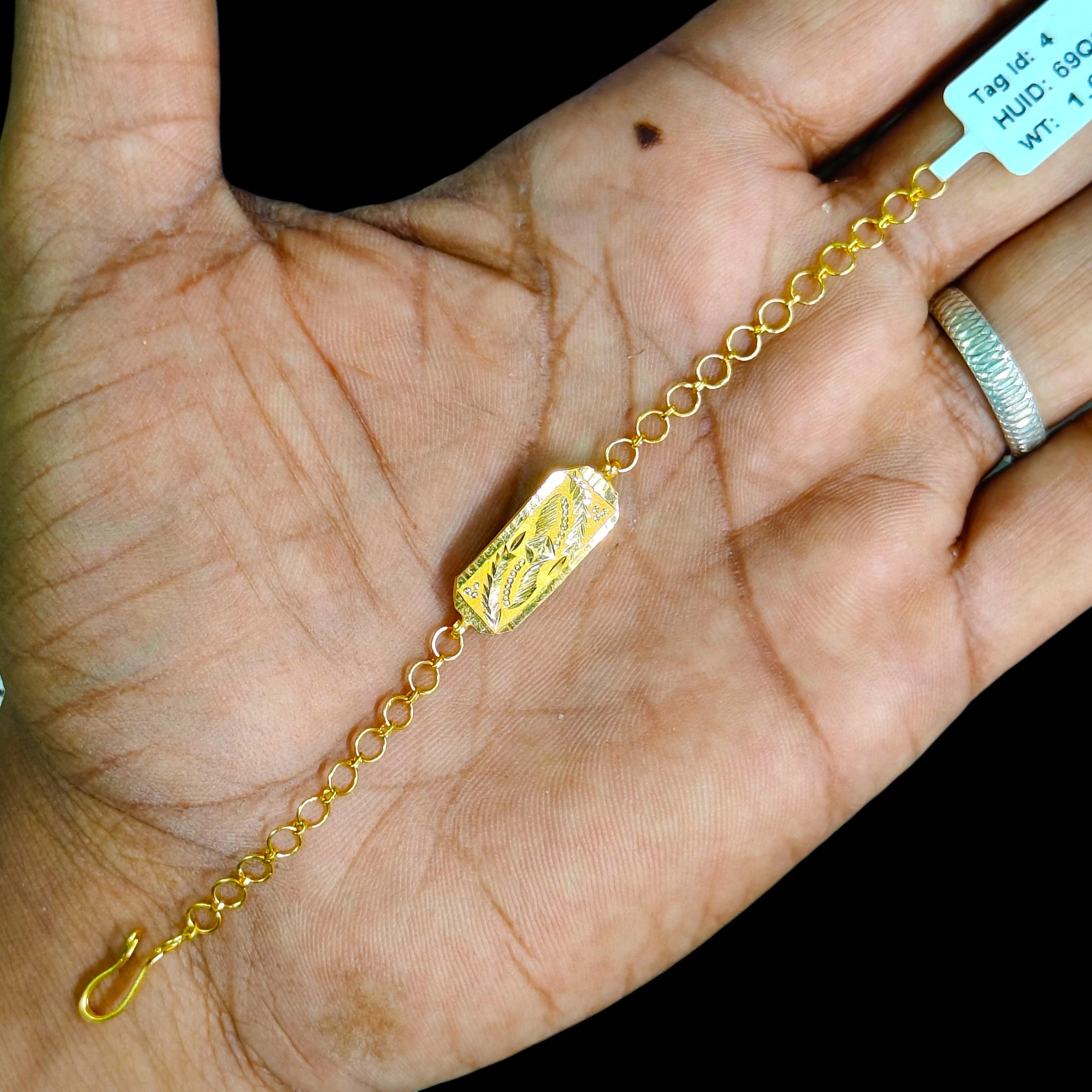GOLD BABY WRISTLET- BIS CERTIFIED WGT: 1.650 GM APPROX HUID HALLMARK 22KT GOLD WRISTLET 1 PIECE FOR BABY.