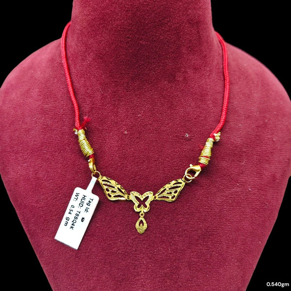 GPM9K- (WGT: 0.540 GM APPROX) BIS CERTIFIED HUID HALLMARK 375 9KT GOLD PENDANT FOR WOMEN 1 PIECE WITH FREE MANGALSUTRA & TASSEL. (T8BQ4K)