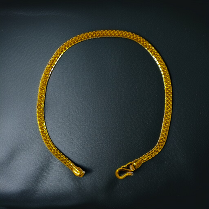 TRJ 2X64BF 7.5 INCH WGT: 4.150 GM APPROX HUID HALLMARK 22KT GOLD WRISTLET 1 PIECE FOR UNISEX STYLE.