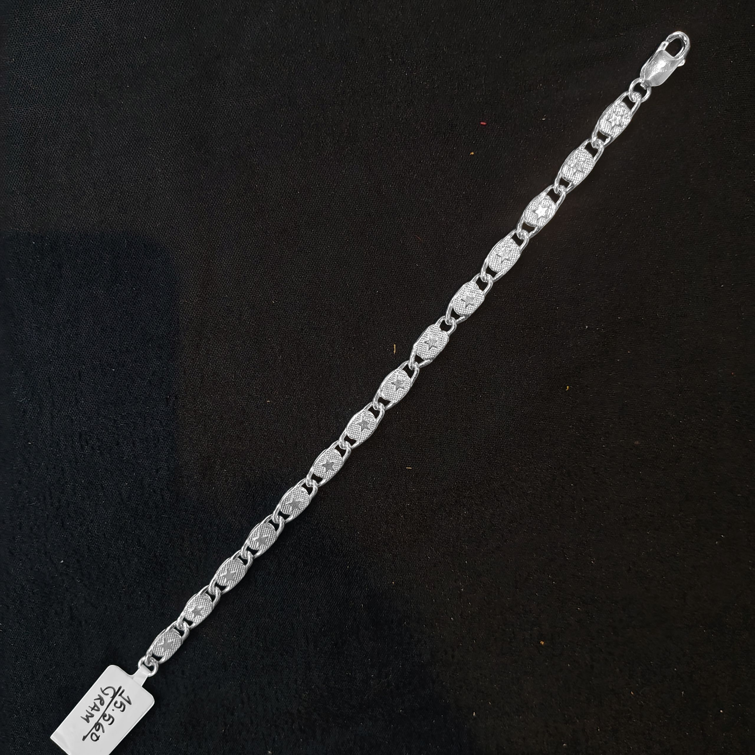 (SWL) RAJLAXMI 625 SILVER WRISTLET WGT: 15.560 GRAM 8" INCH FOR UNISEX 1 PIECE (REGULAR USE)